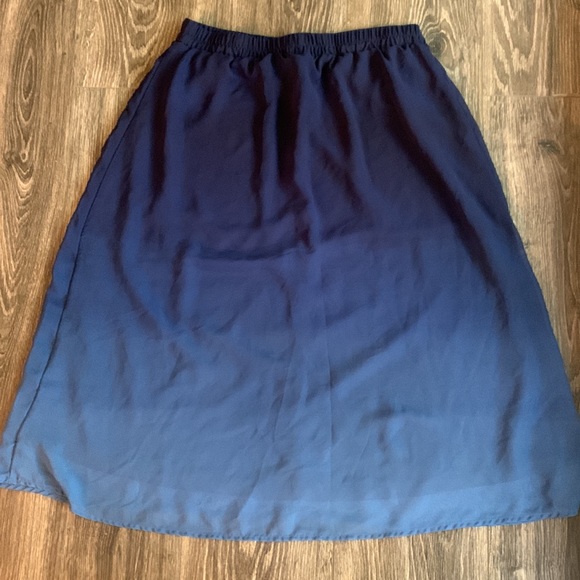 Ombré blue midi skirt - Picture 3 of 3
